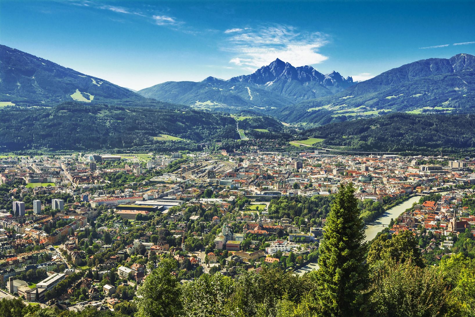 Panoramabild der Stadt Innsbruck