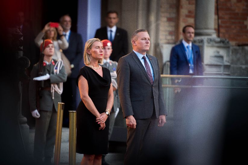 Federica Mogherini, High Representative of the European Union for Foreign Affairs and Security Policy and Mario Kunasek, Federal Minister of Defence 