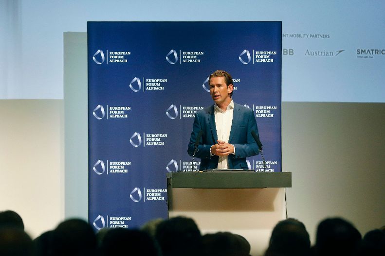 Discours du chancelier fédéral Sebastian Kurz au Forum européen d'Alpbach