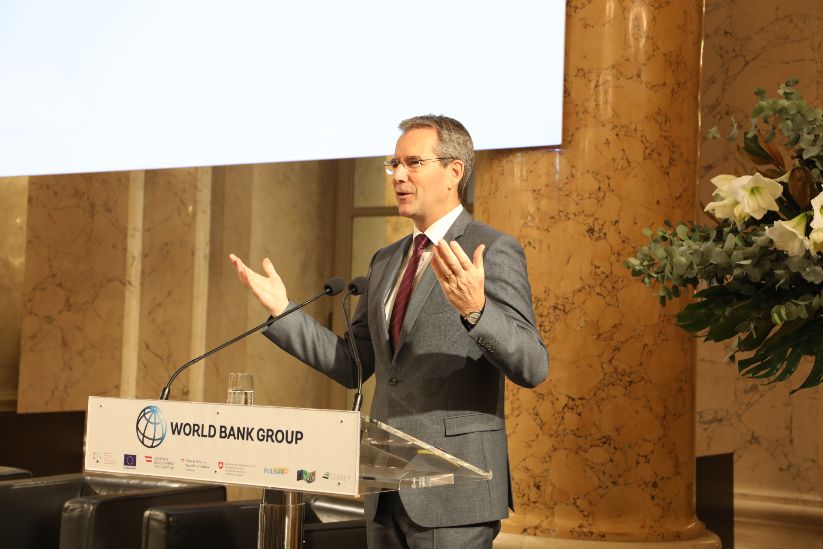 Hartwig Löger, le ministre fédéral des finances, à la conférence ministérielle du groupe de la Banque mondiale