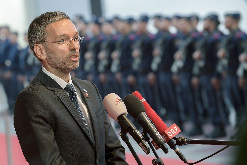 Bundesminister Herbert Kickl bei der Konferenz zu Sicherheit und Migration - Förderung von Partnerschaft und Resilienz