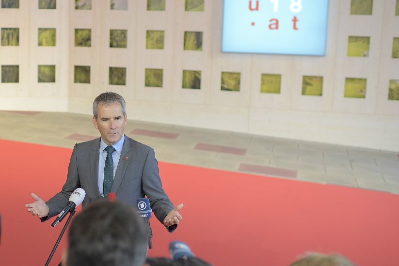 Le ministre fédéral Hartwig Löger à la réunion informelle des ministres des affaires économiques et financières