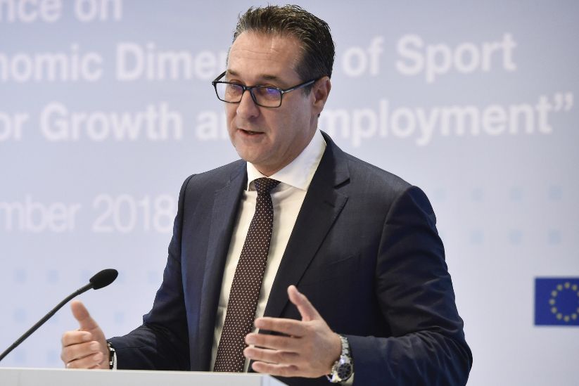 Vizekanzler und Bundesminister Heinz-Christian Strache bei der Konferenz zur wirtschaftlichen Dimension des Sports: „Sport für Wachstum und Beschäftigung“